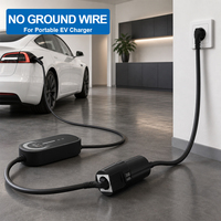 Adaptateur de recharge EV sans mise à la terre, chargeur EV portable sans solution de mise à la terre pour la maison, 16A 3.6kW
