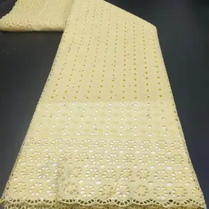 高品質アフリカスイスコットンボイルレース100% コットンドライレース刺繍レースボイルスイス