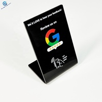 Soporte de mesa NFC acrílico personalizado Pantalla de código QR para Google Review restaurante menú redes sociales