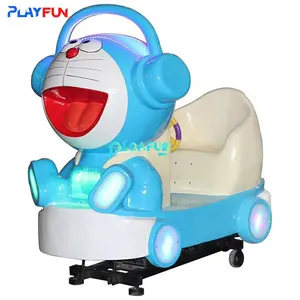 PlayFun mesin permainan dalam ruangan anak Doraemon naik Anak Permainan koin dioperasikan wahana hiburan ayunan mesin permainan