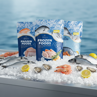 Pochettes personnalisées en PE avec fermeture éclair, impression offset, pour la conservation des fruits de mer congelés, des chewing-gums et des aliments en conserve (qualité alimentaire jetable)