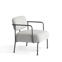 Mobilier de maison personnalisé chaise d'appoint à ossature métallique fauteuil de salon rembourré fauteuil de canapé simple nordique