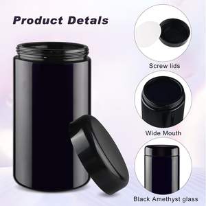 Frascos de Vidrio Violeta Oscuro con Protección UV de 50ml a 1000ml con Tapa de Baquelita, Botella Hermética para Suplementos Alimenticios - Product Image 2