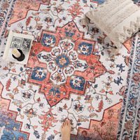 Ethnic-style Moroccan Nordic Persian Rug Vintage American Style Flowers Blended Fabric Nomadic Metropolis Model Living Runner