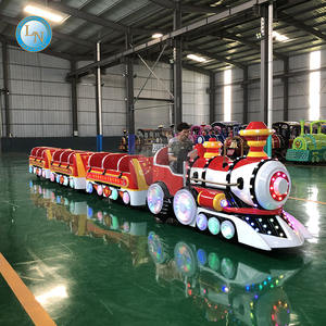 Trains touristiques de qualité supérieure jeux de parc d'attractions à piles pas cher enfants Train électrique sans rail - Product Image 5