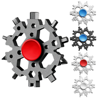 Porte-clés Multitool Clé à molette pour vélo 23-en-1 New Style Snowflake Tool All-in-One Fidget Spinner