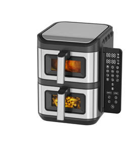 Four à <span class=keywords><strong>friture</strong></span> à air double panier 11L (5.5L+5.5L) avec 12 fonctions <span class=keywords><strong>de</strong></span> cuisson, technologie Fry Force 360, grille antiadhésive, prise VDE 220V - Product Image 2