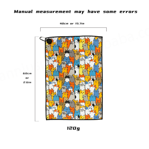 Toalla de gofre de microfibra personalizada, toalla de limpieza de pelotas de golf, toalla de golf magnética con gancho - Product Image 3