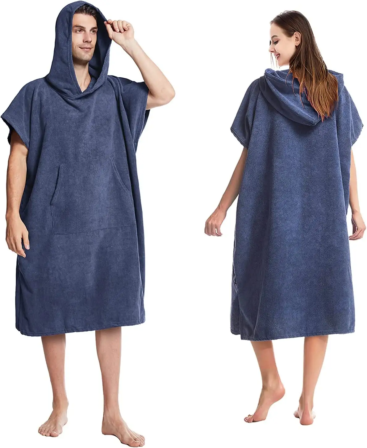 Wholesale Custom Quick drying microfiber adult hooded poncho surf beach towel Changing Towel