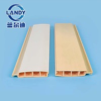 Landy PVC Convex Shape Pool Slats 4-chamber Hollow Profile Energy Saving Automatic Pool Cover for Inground Pools