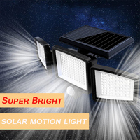Lampes solaires pour l'extérieur 3 têtes Lampes solaires pour l'extérieur 305 LED haute luminosité Lampes solaires pour l'extérieur pour la cour et le jardin