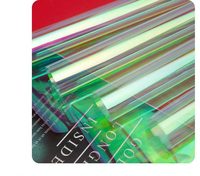 Papier d'emballage holographique irisé arc-en-ciel, imperméable, transparent, coloré, pour bouquets, emballage pour fleuristes, vente en gros
