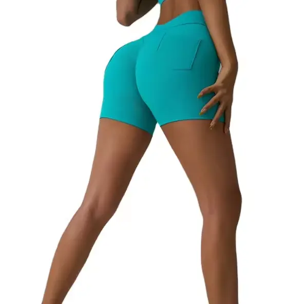 Women Plus Size Yoga Leggings Fitness Shorts Wear Breathable Lightweight Sports Clothing with Belt Pocket Butt Lift Activewear
