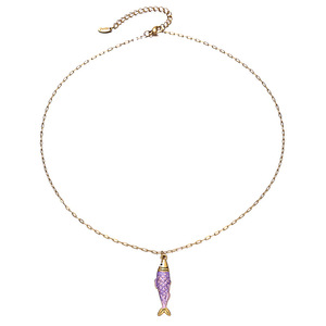 Collana con Ciondoli a Tema Oceano, Simpatici Pesci Tropicali, Conchiglie in Madreperla e Animali Marini Smaltati - Vendita all'Ingrosso - Product Image 6