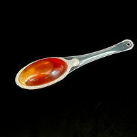 Cuillère à miel en plastique avec couvercle en aluminium thermoscellé et sachet individuel enveloppé de cuillère à miel