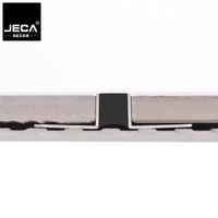 Profilé de joint de dilatation en acier inoxydable brossé avec insert coloré pour carrelage mural et de sol en céramique