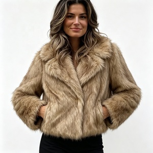 Giacca Corta in Finta <span class=keywords><strong>Pelliccia</strong></span> di <span class=keywords><strong>Cammello</strong></span> Stile Vintage Y2K Zeyu, Cappotto Invernale da Donna con Risvolto, Streetwear Ecologico, Cappotti in Finta <span class=keywords><strong>Pelliccia</strong></span> da Donna ODM - Product Image 3