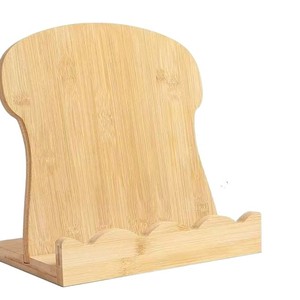 Wooden Recipe Rack With Detachable Cutting Board Bamboo Kitchen Book <b>Stand</b> For Cooking Reading Desktop Use - Product Image 2