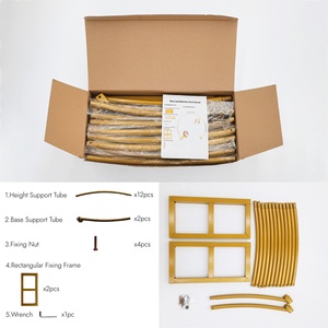 Yachen 8ft Vàng Kim Loại Vòng Tròn Bóng Vòm Khung Đứng Lớn Hoa Đám Cưới Vòm Backdrop Cho Đám Cưới Sinh Nhật Đảng Trang Trí - Product Image 3