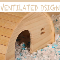 Abri en bois massif naturel pour petits animaux, écologique, pour salon, cachette pour hamster, vente en gros
