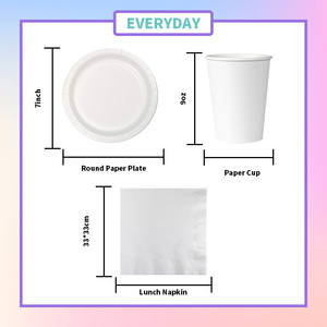 Xieli Vietnam Juegos De Platos De Papel Blanco Vajilla De <span class=keywords><strong>Plato</strong></span> De Papel Desechable - Product Image 6