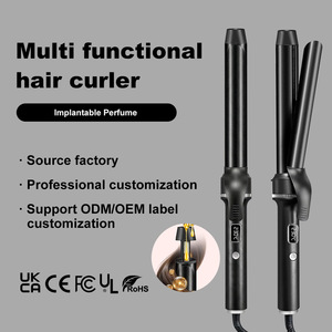 Fer <span class=keywords><strong>à</strong></span> boucler professionnel 65W <span class=keywords><strong>à</strong></span> chauffe rapide avec écran LCD, infusé <span class=keywords><strong>à</strong></span> l'huile d'argan, anti-brûlure, outil de coiffure - Product Image 1