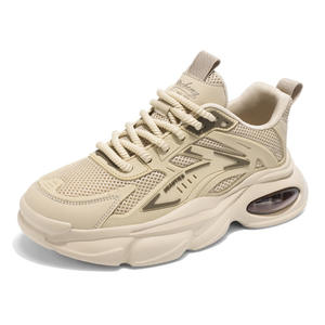 Sepatu Sneakers Pria Musim Semi Musim Panas, Model Tali, Ringan, Berbahan Mesh Bernapas, Sol Tebal untuk Bantalan Empuk, Kasual, Olahraga, dan Berjalan - Product Image 5