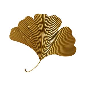 Grande ferro battuto foglie di Ginkgo scultura da parete elegante decorazione Hotel accento da parete - Product Image 3