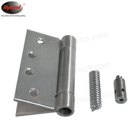Charnière à ressort automatique pour porte, robuste, 4 pouces, en acier inoxydable, charnière plate fixe pour porte en bois, pivot de porte, 2 pièces/boîte