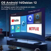 Meilleur prix, Android 14 ROM 32 Go, processeur quadricœur, boîte TV Android 4 Go, USB 3.0, WiFi 6, BT 5.2, 1080P, 4K, boîte TV Android