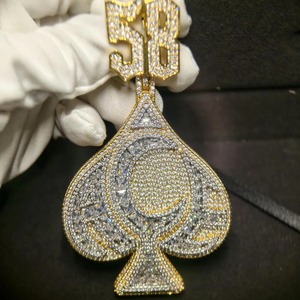 Venta al por Mayor de Colgantes de Diamantes Moissanite en Forma de Corazón, Joyería de Plata 925 de Lujo Estilo Hip Hop para Hombres y Mujeres - Product Image 5