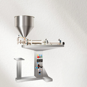 Machine de remplissage de pâte de tomate avec <span class=keywords><strong>pompe</strong></span> à piston pour sauce, remplisseuse semi-automatique pour bouteilles et bocaux à haute viscosité - Product Image 5