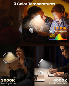 Lampe de lecture portable à 13 LED, 1200 mAh, rechargeable, à clipser, <span class=keywords><strong>pour</strong></span> la protection des yeux, idéale <span class=keywords><strong>pour</strong></span> les voyages et les cadeaux, <span class=keywords><strong>prix</strong></span> de gros. - Product Image 4