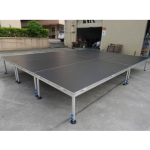 Scène mobile pliable en aluminium, podium, scène mobile avec montage facile, surface antidérapante, certifiée CE - Product Image 1