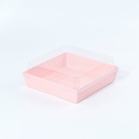 Boîte en papier kraft pour charcuterie à emporter, emballage pour cheesecake, logo personnalisé avec couvercle transparent, emballage pour gâteau
