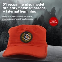 Casquette de camouflage en aramide ignifuge orange-rouge, taille ajustable, durable, pour la lutte contre les incendies forestiers et la patrouille en montagne, résistante à 50 lavages