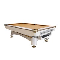 Table de billard de club et de maison en gros, 7/8/9 pieds, avec coussin en caoutchouc et plateau en ardoise, taille personnalisée, queue de billard incluse