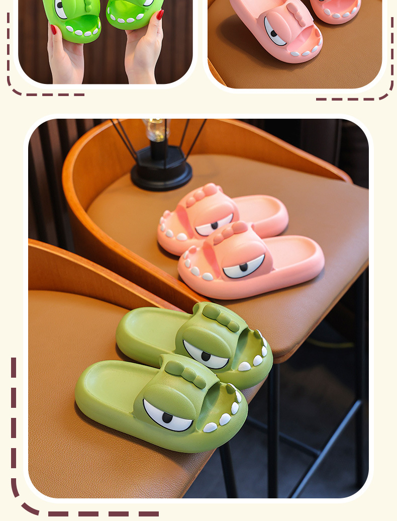 Summer Kids Cartoon EVA Slides Shoes Children Sandals and Slippers Non-slip Bath Shoes
