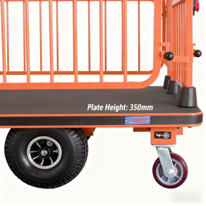 Dört tekerlekli 350 sistemi ve depo lojistik için disk fren kg Net ağırlığı ile 156mm düşük Platform yüksekliği elektrikli kargo arabası - Product Image 2