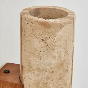 Lámpara de pared de travertino natural LED para estilo Wabi Sabi, sala de estar, dormitorio, escalera, pasillo, decoración de piedra, candelabro para hoteles - Product Image 6