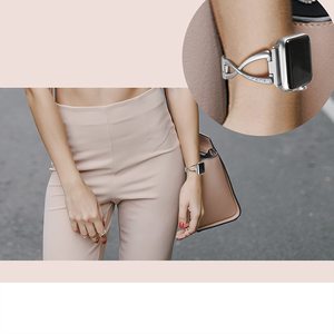 Keepwin Tùy Chỉnh Thiết Kế <span class=keywords><strong>38</strong></span> 40 41 42 44 45 Mm Kim Loại Thép Không Gỉ Tôi Đồng Hồ Phụ Nữ Kim Cương Dây Đeo Ban Nhạc Cho Apple Đồng Hồ 9 8 7 6 5 4 3 - Product Image 2