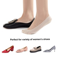 Chaussettes fines pour femmes No Show Cotton Nylon Low Cut Liner Chaussettes invisibles cachées antidérapantes pour baskets plates