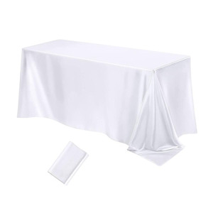 <span class=keywords><strong>Mantel</strong></span> Rectangular de Satén Brillante y Sedoso de 54x108 Pulgadas para Bodas, Fiestas, Banquetes y Eventos, Lavable, Desechable, Resistente al Aceite y al Agua, Estilo Europeo - Product Image 1