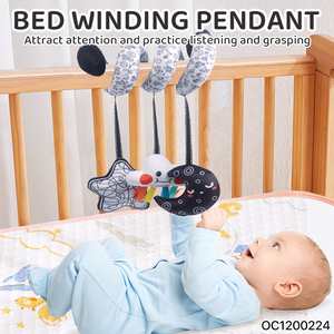 Noir et blanc bébé rotatif bébé développement doux spirale en peluche bébé jouets sensoriels <span class=keywords><strong>3</strong></span> à 6 <span class=keywords><strong>mois</strong></span> <span class=keywords><strong>pour</strong></span> berceau landau suspendu en gros - Product Image 3