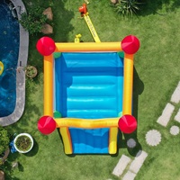 YARD Rainbow Bounce House Toboggan gonflable gonflable avec ventilateur 12x9x8ft 400lbs Capacité Installation facile