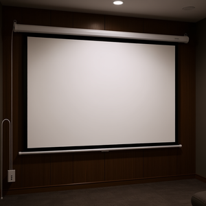 Écran de projection motorisé Vevor 72 pouces 4:3 blanc mat à montage mural électrique pour usage domestique et professionnel - Product Image 2