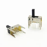Mini bascule 3 voies glisser sur off sorcière 8 broches montage Vertical Angle droit SMD Type 2P3T fonction