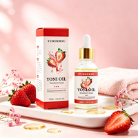 Huile de Yoni à la Fraise Huiles Essentielles pour Soins Intimes Apaisement Doux Hydratant Huile de Graine de Jojoba Absorption Rapide Peaux Sensibles 30ml
