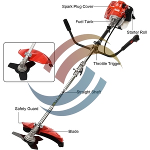 51.7cc cỏ dại wacker gas Powered 2-chu kỳ khí bàn chải cắt trục thẳng 4 trong 1 không dây cỏ edger chuỗi tông đơ - Product Image 2