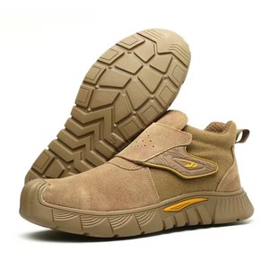 Bottes de sécurité pour hommes, chaussures de sécurité pour soudeurs, anti-écrasement, en cuir indestructible, bottes de travail à embout en acier, bottes de sécurité - Product Image 1